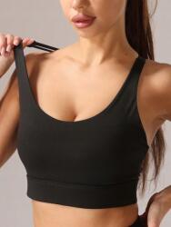  KC61205 Shein Fekete Puha Sport Melltartó (34) L (st2410146631125334)