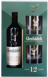 Glenfiddich 12 YO с две чаши - малцово шотландско уиски 700ml 700 ml