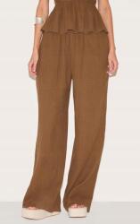 Prettylittlething Muszlin Nadrág, barna, 100% pamut, Size XL