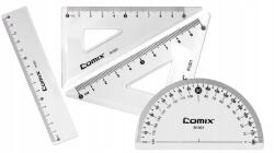 Vonalzó készlet 4db átlátszó R1001 (PAP1)