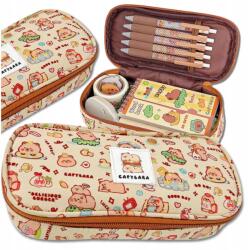  Kapibara Tolltartó Iskolai Kozmetikai Táska Kicsi Egyrekeszes Kihajtható (Piórnik Kapibara Szkolny Saszetka Rozkładany)