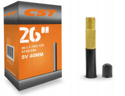 CST Kerékpártölcsér 26x1, 75/2, 125 szelep autós (TB-CS043)