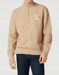 Calvin Klein kötött pulóver logós részletekkel -bézs melange méret XL (J30J322623 HDR)