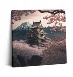 Wallfluent Vászonkép Edzőterembe Látványos Ázsiai Torony És Cseresznyevirágok 60x60 (010030010270000075348)