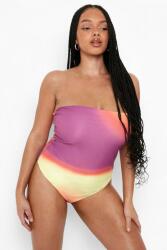 Boohoo CC34222 Boohoo Kötött Fürdőruha Nyitott Vállú Ombre (10) 7XL