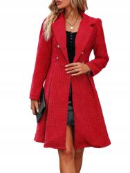 Shein Átmeneti Kabát Piros Bő Szabású 40 L__L