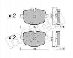 Metelli Építőkockák Ham. bmw 5 F10 10- Hátsó 22-0921-0/MET