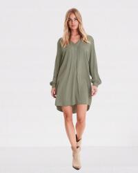 b.young Ruha, zöld, V-nyakú, Size 36, viszkóz, aszimmetrikus, mini (397758)