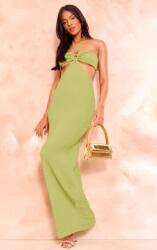 Prettylittlething Ruha, texturált, kivágással, Size XL, zöld