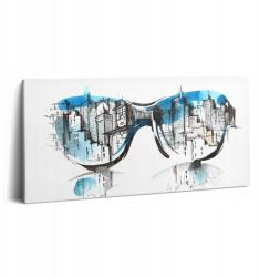 Wallfluent Vászonkép Canvas Vászon Konyha Fali Dekoráció Város Szemüvegben 100x50 (010030010010000074852)