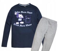  Mickey Egér Férfi Pizsama Pamut Hosszú Ujjú Nadrág XL (VH3546)