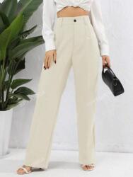 Shein XC24302 Shein Elegáns Magas Derekú Bézs Nadrág (40) M