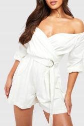 Boohoo DC33105 Boohoo Tall Pamut Overál Nyitott Vállpánt (27) L