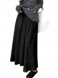 Shein Fekete Bő Szabású Maxi Pamut Szoknya Zsebekkel 42 XL__XL