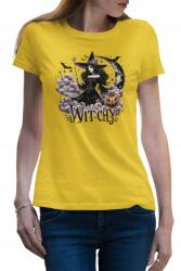  Dogs Out Feeling Witchy női pamut póló, sárga, 2XL méret (020285)