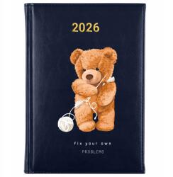 FunnyCase Könyvnaptár 2026 Fix Your Own sötétkék tervező határidőnapló ajándék Wz (Kalendarz Granatowy FIX YOUR OWN)