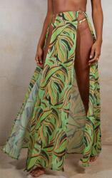 Prettylittlething Zöld Strand Maxi Szoknya Dekoratív Kerekek Print Prettylittlething 38