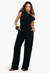 Boohoo IC65213 Boohoo Fekete Aszimmetrikus Egyvállas Overál (41) M