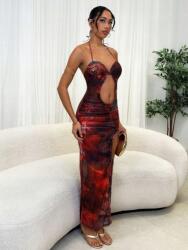 Shein Mintás Ruha Cut Out Fodros (s) (587708)