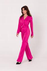 Makover Elegáns Női Overál Szatén Megkötővel Rózsaszín 42 XL