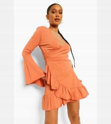 Boohoo Barack Színű Ruha Hosszú Ujjú (36) (FZZ07817-417)