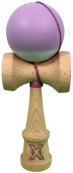 Flippy Kendama X Originala, Profesionala, Flippy, din Lemn cu Bila Cauciucata, 18 x 6 x 7 cm, Gradient Mov Alb (teo-162321)