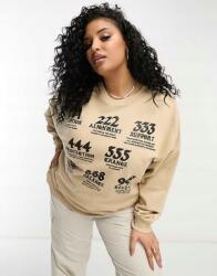  Hnr Ldn Bézs Nyomott Mintás Pulóver (2XL) (571654)