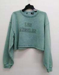  Női Pulóver Zöld Pamut Print