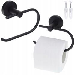 Nobo Kids Wc-papír Tartó Állvány Fürdőszobai Akasztó Öntapadós Fekete (4902248457072)