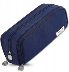  Nagy Méretű, Kihajtható Tolltartó, Rácsos Mintával 3az1ben Iskolai Neszeszer Gyerekeknek (Organizer przybornik piórnik kosmetyczka)