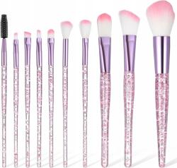 Sminkes ecset készlet csillámokkal, 10 db (B100601)