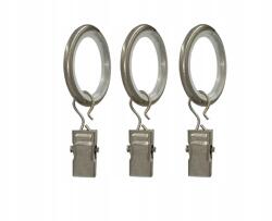 ESTAdeco Csendes Béka Karika, 16/19mm Szatén ezüst, 10 db karika (KÓŁKO CICHE z żabką 19 mm SATYNA KPL10)