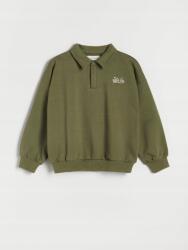 Reserved CC52222 Fiú Pulóver Gallérral Khaki Hímzéssel 170 (165 170 CM)