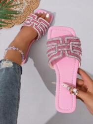 Shein IC12105 Shein Rózsaszín Gazdagon Díszített Flip-flop Papucs (32) 43 (sx25030889755872033)