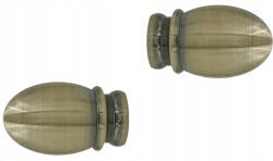 ESTAdeco Ovális Végződés szett 2db. Függönykarnis Ø 19 Antik Arany