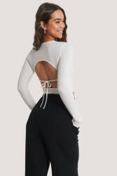 NA-KD Fehér Nyitott Hátú Felső 34-ES