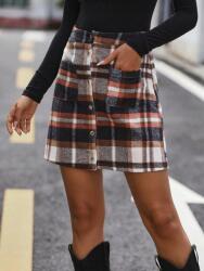 Shein Többszínű Egyszerű Mini Klasszikus Szoknya Kockás Mintával Shein 44