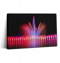 Wallfluent Vászonkép Canvas Fa Keret Konyha Wroclaw Éjszakai szökőkút 30x20 cm (010030010150000075504)