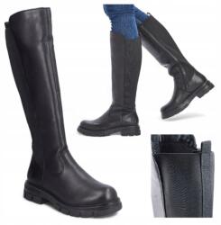 RIEKER Női Csizma Hosszú 40 Bélelt Muskétás Természetes Bőr (RIEKER Z9158-00)