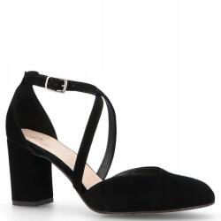 Kotyl Szarvasbőr cipő pántokkal Kotyl 7075 Fekete 39 (KOTYL 7075 CZARNY ZAMSZ)