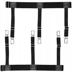 EdiBazzar Férfi combharisnyaszerű ingtartó nadrágtartó fekete (Eleganckie szelki męskie do koszuli dyskretne)