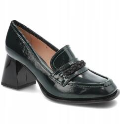 Simen Zöld Magassarkú Félcipő Simen 5542A Bőr MÉRET39 (5542A N.Zielony)