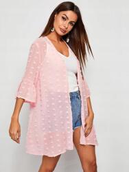 Shein Rózsaszín Pöttyös Chiffon Ágytakaró Casual 40 L__L