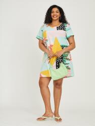 Shein ruha, térdig érő, növényi minta, Size 50, 100% poliészter