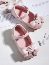 Shein 21-es rózsaszín Holo balerina lány cipő, tépőzáras masnival