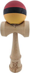 Flippy Kendama X Originala, Profesionala, Flippy, din Lemn, Rubber Grip, 18 cm, Rosu Negru Galben (teo-162398)