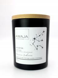  Vízöntő állatövi gyertya - fekete, szója, illatos, handmade, ajándék