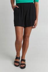 ICHI Fekete Magas Derékú Rövidnadrág, Size L, viszkóz (20111455)