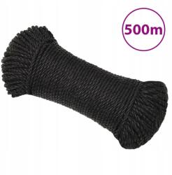 VidaXL Munkakötél, fekete, 8 mm, 500 m, polipropilén (8720287132165)