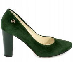 Prestige cipő 2032, Size 38, zöld velúr, 9.5cm sarok (2032)